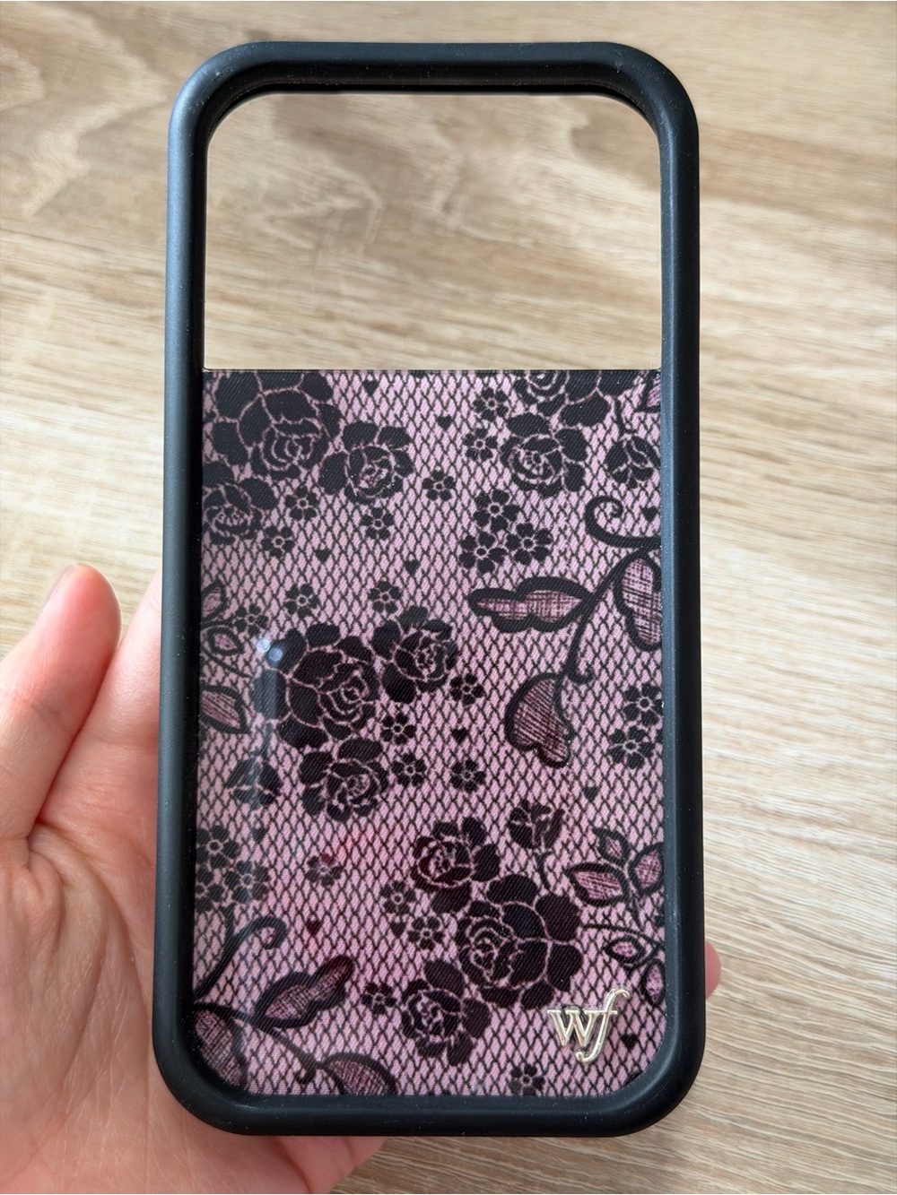 Wildflower Lace Lover iPhone 17 Pro Case Pink Black Y2K